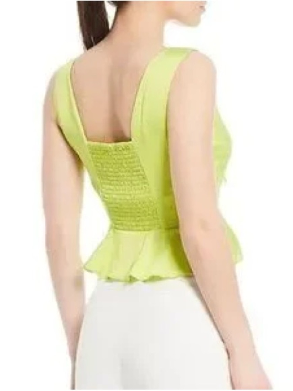 Gianni Bini Crop Sleeveless Peplum Blouse